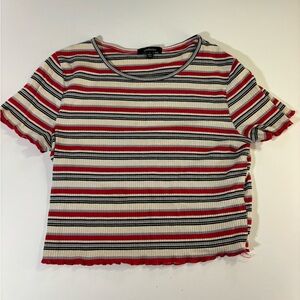 Ambiance Multicolor Striped Crop Top